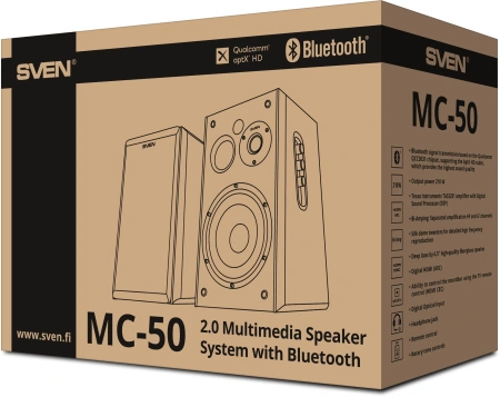 Колонки Sven MC-50 2.0 черный 210Вт BT