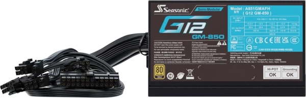 Блок питания Seasonic ATX 850W G12 GM-850 80+ gold (20+4pin) APFC 120mm fan 6xSATA RTL