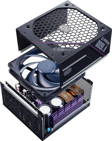 Блок питания Cooler Master ATX 1600W V1600 V2 Gen.5 80+ platinum 24pin APFC 135mm fan 16xSATA Cab Manag RTL