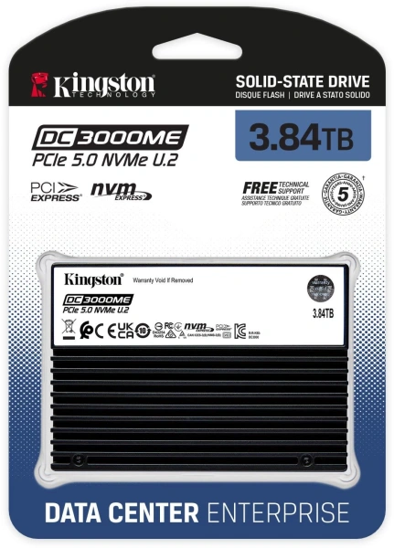 Накопитель SSD Kingston PCIe 5.0 x4 3.84TB SEDC3000ME/3T8 1 DWPD