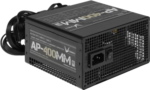 Блок питания Formula ATX 400W AP-400ММ 80 PLUS WHITE (20+4pin) APFC 120mm fan 6xSATA RTL