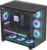 Корпус Formula Crystal U2 Floe черный без БП ATX 6x120mm 1xUSB2.0 1xUSB3.0 audio bott PSU