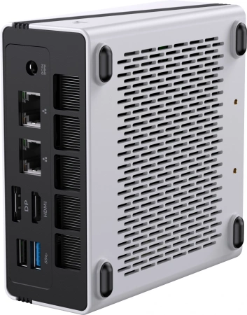 ПК Мини Chuwi UBox Ryzen 5 6600H (3.3) 16Gb SSD512Gb 660M Windows 11 Pro 2x2.5GbitEth WiFi BT 90W белый/черный