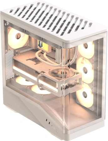Корпус Formula Crystal U9 белый без БП ATX 9x120mm 3x140mm 2xUSB3.0 audio bott PSU