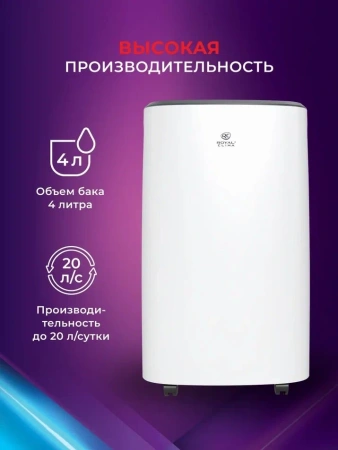 Осушитель воздуха Royal Clima Carisma Loft RD-CR20-E 310Вт бытовой белый/черный