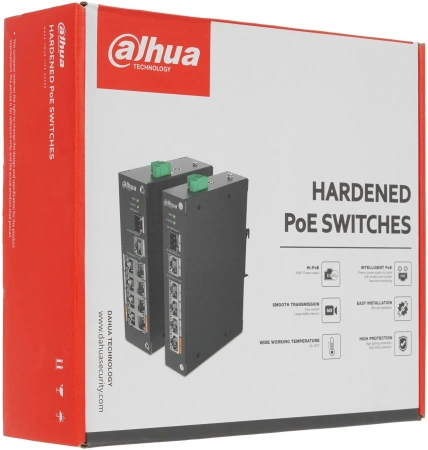 Коммутатор Dahua DH-PFS3110-8ET-96 (L2) 8x100Мбит/с 1x1Гбит/с 1SFP 6PoE+ 2PoE++ 96W неуправляемый
