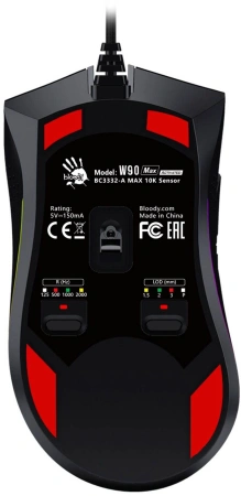 Мышь A4Tech Bloody W90 Max черный оптическая 10000dpi USB 7but (W90 MAX ( STONE BLACK))