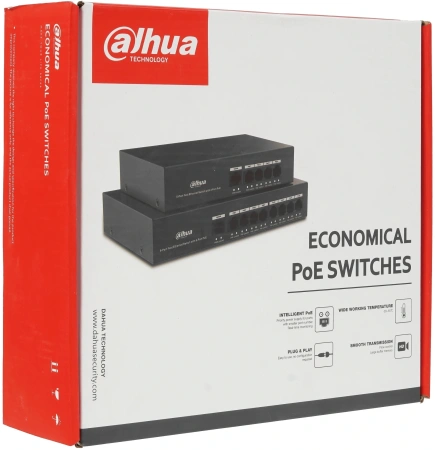 Коммутатор Dahua DH-PFS3005-4ET-36 (L2) 4x100Мбит/с 4PoE+ 36W неуправляемый