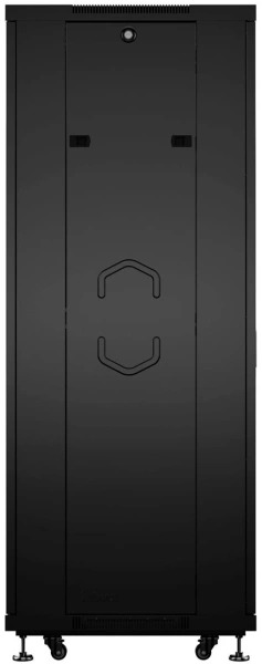 Шкаф коммутационный Cabeus (SH-05C-18U60/60-BK) напольный 12U 600x600мм пер.дв.стекл металл 800кг черный 500мм 220град. 988мм IP20 сталь