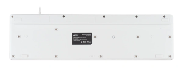 Клавиатура Acer OKW123 белый USB Multimedia (ZL.KBDEE.00D) кабель 1.5м