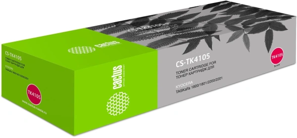 Картридж лазерный Cactus CS-TK4105 TK-4105 черный (15000стр.) для Kyocera TASKalfa 1800/2200/1801/2201 с чипом