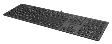 Клавиатура A4Tech FX60 серый USB slim LED (FX60 GREY / WHITE) кабель 1.5м