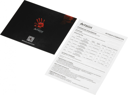 Клавиатура A4Tech Bloody B318 черный USB Multimedia for gamer LED (подставка для запястий) (B318) кабель 1.8м