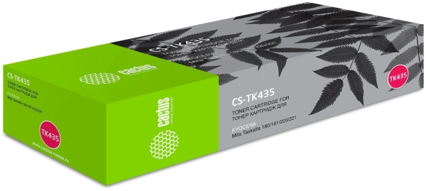 Картридж лазерный Cactus CS-TK435 TK-435 черный (15000стр.) для Kyocera Mita TASKalfa 180/181/220/221