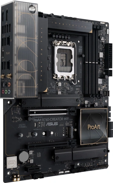 Материнская плата Asus PROART B760-CREATOR WIFI Soc-1700 Intel B760 4xDDR5 ATX AC`97 8ch(7.1) 1 x 2.5Gigabit + Gigabit Ethernet RAID+HDMI+DP