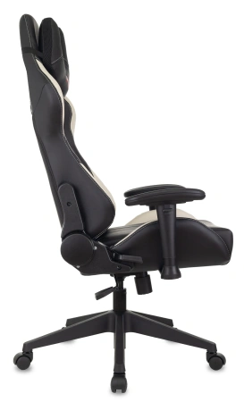 Кресло игровое Zombie VIKING 5 AERO черный/белый экокожа с подголов. крестов. пластик