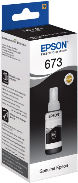 Чернила Epson 673 C13T67314A черный 70мл для Epson L800/L810/L850/L1800