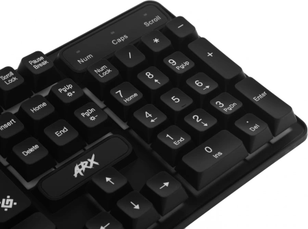 Клавиатура Defender Arx GK-196L RU черный USB for gamer LED (45196) кабель 1.5м