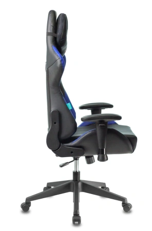 Кресло игровое Zombie VIKING 5 AERO черный/синий экокожа с подголов. крестов. пластик