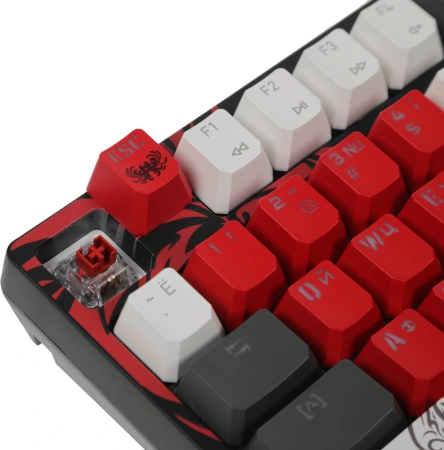 Клавиатура A4Tech WS87 Naraka механическая черный/красный USB беспроводная BT/Radio for gamer LED (WS87)