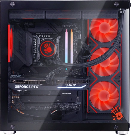 ПК Bloody BD-PC CZ79C3 MT i7 14700KF (3.4) 64Gb SSD1Tb RTX5070Ti 16Gb Windows 11 Home 64 2.5xGbitEth WiFi BT 850W черный (RUS) (2129080)