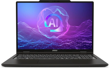 Ноутбук MSI Venture 16 AI+ A2HMG-050RU Core Ultra 7 255H 32Gb SSD1Tb Intel Arc 140T 16" OLED 2K (2048x1280) Windows 11 Pro grey WiFi BT Cam (9S7-261221-050)