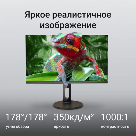 Монитор Digma 27" Progress 27P505U черный IPS LED 16:9 HDMI M/M матовая HAS Piv 350cd 178гр/178гр 3840x2160 60Hz FreeSync DP 4K 6.05кг