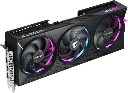 Видеокарта Gigabyte PCI-E 5.0 GV-R9070XTAORUS E-16GD 1.0 AMD Radeon RX 9070XT 16Gb 256bit GDDR6 2570/20000 HDMIx2 DPx2 HDCP Ret