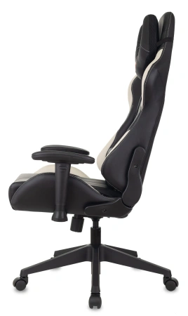 Кресло игровое Zombie VIKING 5 AERO черный/белый экокожа с подголов. крестов. пластик