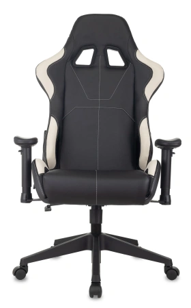 Кресло игровое Zombie VIKING 5 AERO черный/белый экокожа с подголов. крестов. пластик