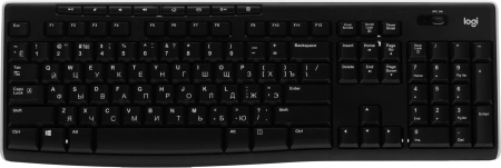 Клавиатура Logitech K270 черный/белый USB беспроводная Multimedia (920-003058)