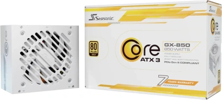 Блок питания Seasonic ATX 850W Core GX-850 White Gen.5 80+ gold (20+4pin) APFC 120mm fan 6xSATA Cab Manag RTL