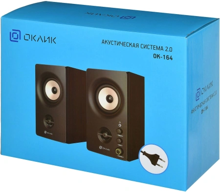 Колонки Оклик OK-164 2.0 черный 30Вт