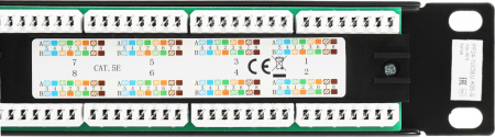 Патч-панель ITK PP24-1UC5EU-K05-G 19" 1U 24xRJ45 кат.5E UTP