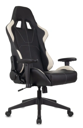 Кресло игровое Zombie VIKING 5 AERO черный/белый экокожа с подголов. крестов. пластик