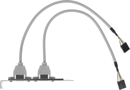 Адаптер USB Bracket 2xUSB2.0 Bulk