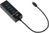 Разветвитель USB-C Digma DHUB-4USB-C-3.0 4порт. черный