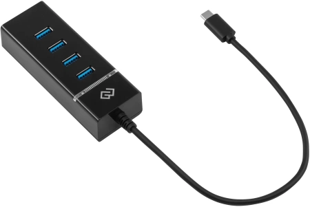 Разветвитель USB-C Digma DHUB-4USB-C-3.0 4порт. черный