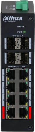 Коммутатор Dahua DH-HS4412-8ET-120 (L2) 8x100Мбит/с 4x1Гбит/с 4SFP 8PoE 120W управляемый