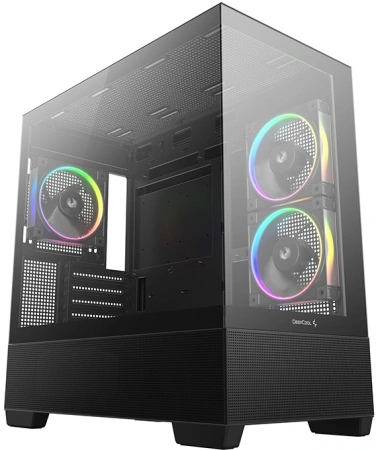 Корпус Deepcool CG380 3F черный без БП mATX 6x120mm 3x140mm 2xUSB3.0 audio bott PSU