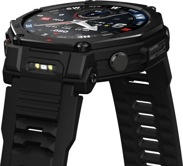 Смарт-часы Amazfit T-rex 3 Pro A2444 48мм 1.5" AMOLED корп.черный рем.черный разм.брасл.:145-210мм (1747201)