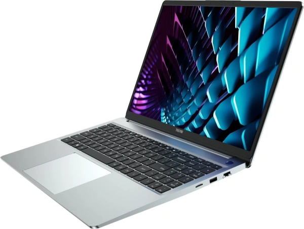 Ноутбук Tecno MegaBook K16SDA Ryzen 5 7430U 16Gb SSD512Gb AMD Radeon Graphics 16" IPS WUXGA (1920x1200) Windows 11 Home silver WiFi BT Cam 6060mAh (71003300342)