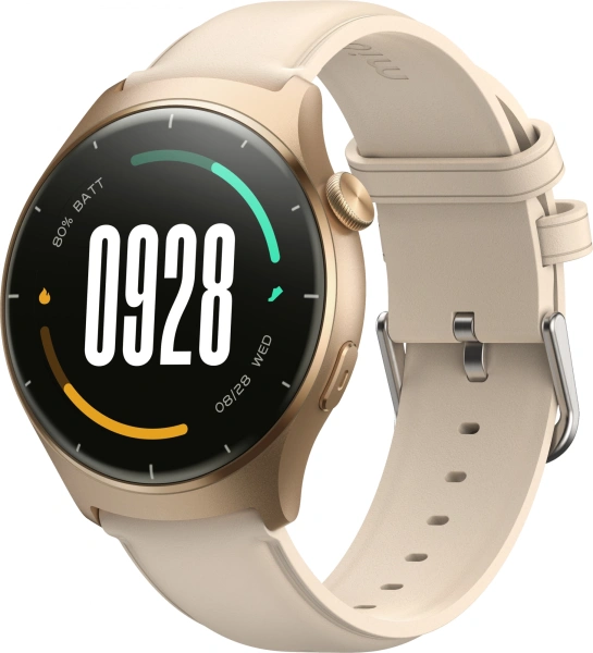 Смарт-часы Mibro Lite3 44.8мм 1.3" AMOLED корп.золотистый рем.бежевый разм.брасл.:246мм (XPAW020RG)