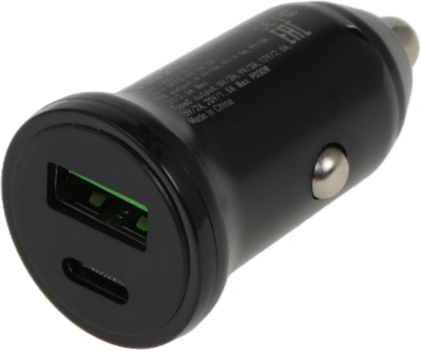 Автомобильное зар./устр. Wiiix UCC-7-2-11 18W 3.1A+3A (PD+QC) USB-C/USB-A универсальное черный