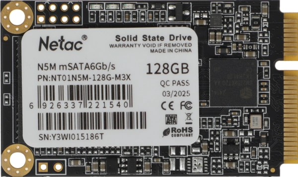 Накопитель SSD Netac SATA-III 128GB NT01N5M-128G-M3X N5M mSATA