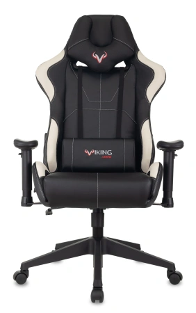 Кресло игровое Zombie VIKING 5 AERO черный/белый экокожа с подголов. крестов. пластик