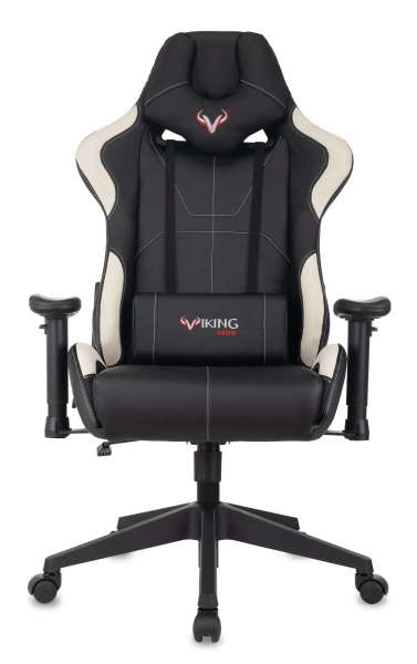 Кресло игровое Zombie VIKING 5 AERO черный/белый экокожа с подголов. крестов. пластик