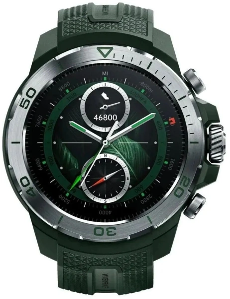 Смарт-часы Mibro GS Explorer Jungle Green 1.32" AMOLED корп.серебристый рем.зеленый разм.брасл.:265мм (XPAW017JG)