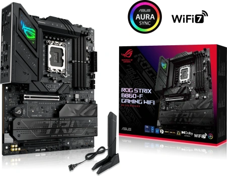 Материнская плата Asus ROG STRIX B860-F GAMING WIFI Soc-1851 Intel B860 4xDDR5 ATX AC`97 8ch(7.1) 2.5Gg RAID+HDMI