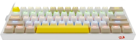 Клавиатура Redragon Fizz механическая белый USB Multimedia for gamer LED (72597) кабель 1.8м